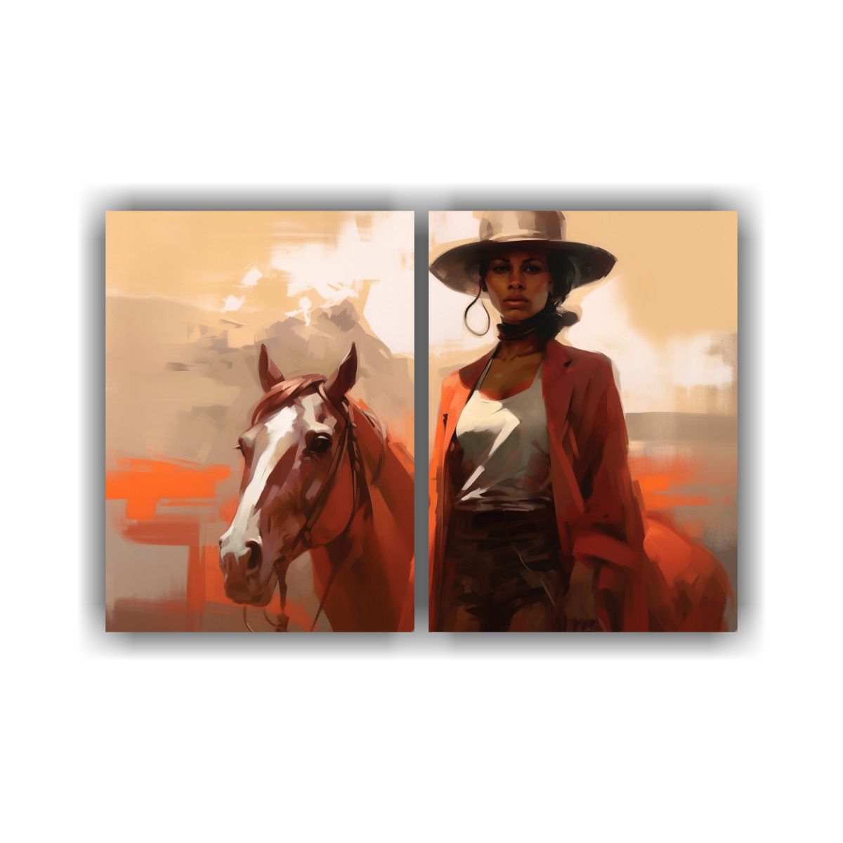 GENERICO - Cuadro De Lienzo Arte Abstracto De Mujer Negra 100x65 Cm