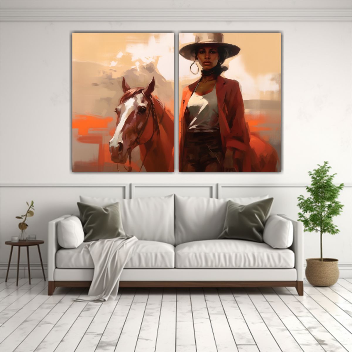 GENERICO - Cuadro De Lienzo Arte Abstracto De Mujer Negra 100x65 Cm