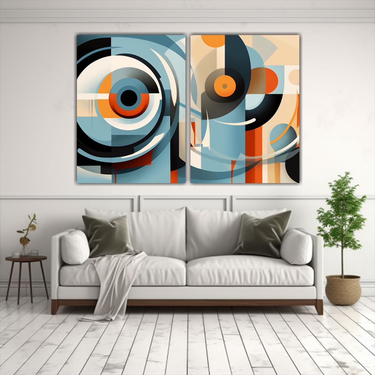 GENERICO - Conjunto 2 Lienzos Diseño Luminoso Para 100x65 Cm