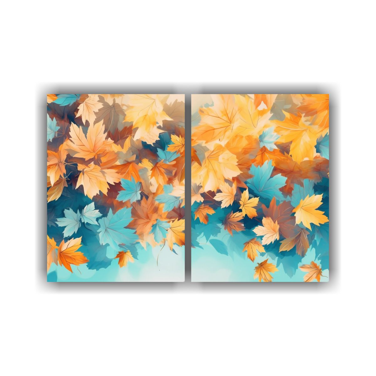 GENERICO - Cuadros Otoñales Con Hojas Coloridas Para 100x65 Cm