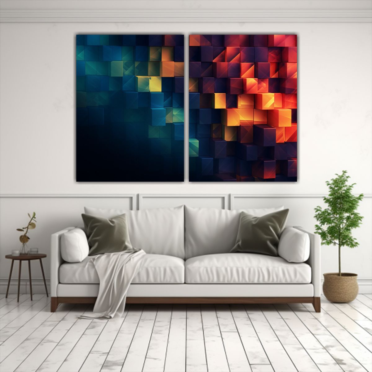 GENERICO - Fondos De Pantalla 4k Geométricos Para Sala Arte 100x65 Cm