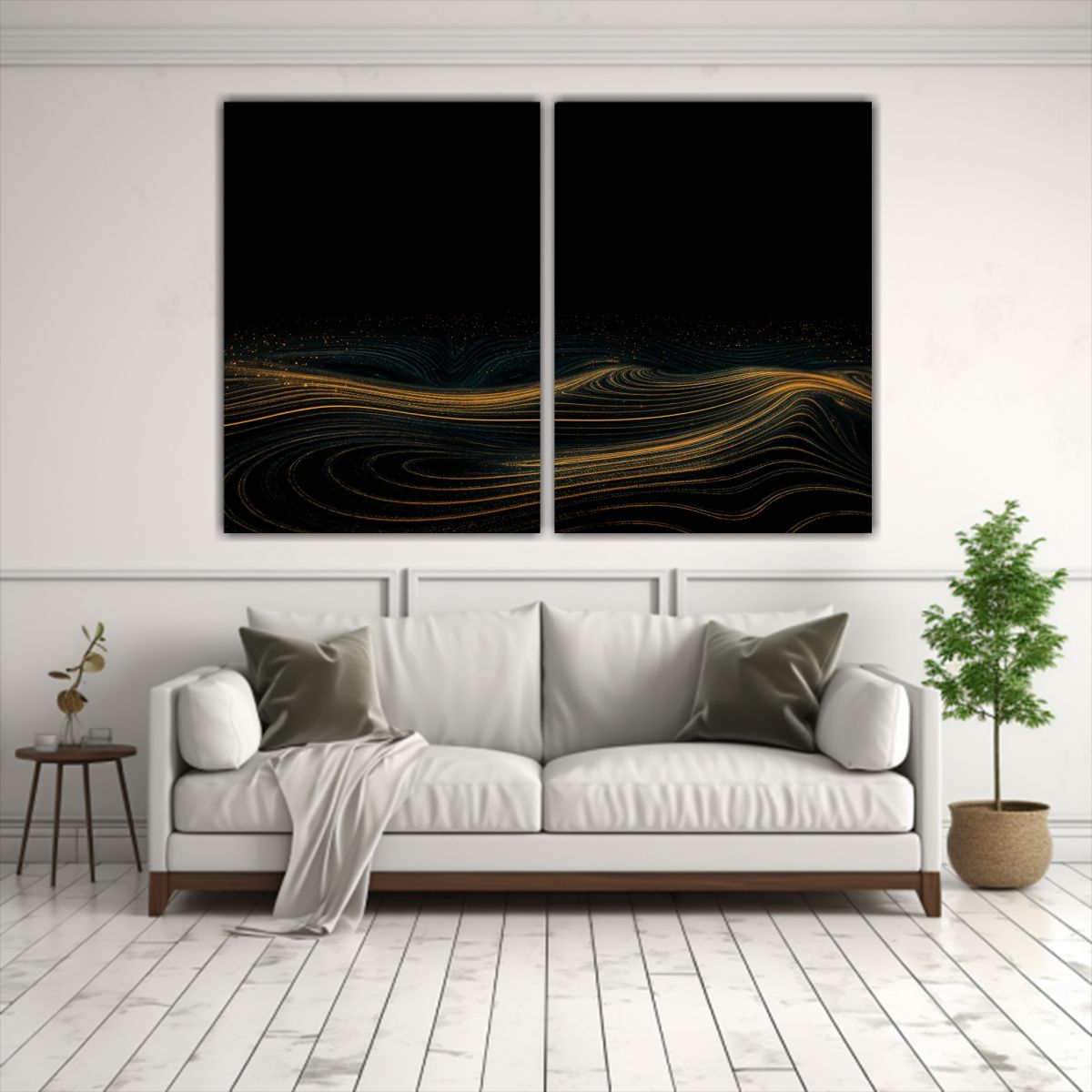 GENERICO - Cuadros Decorativos Fantasía En Negro Con 100x65 Cm