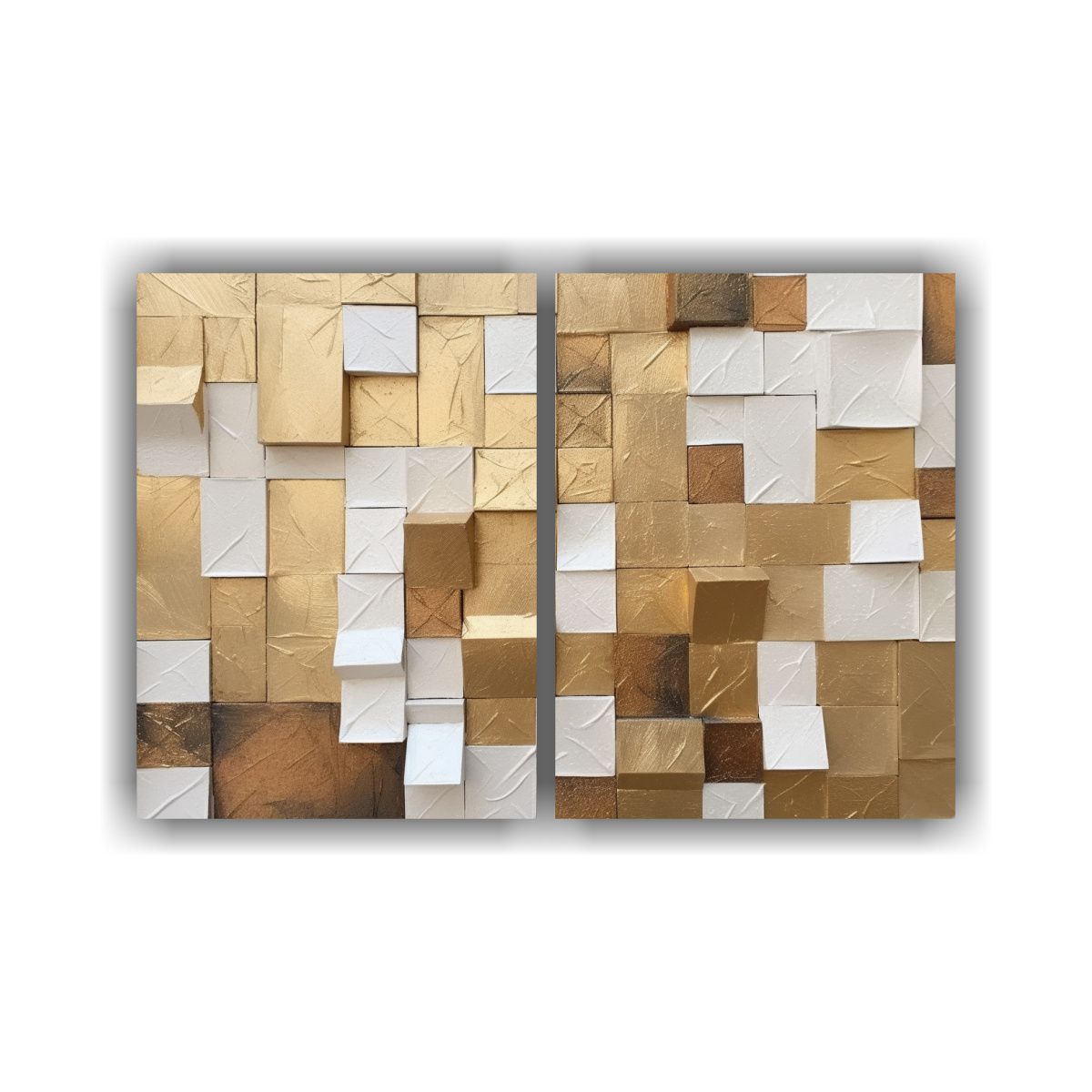 GENERICO - Cuadro Impasto Neutral Con Estrellas Y Textura 100x75 Cm