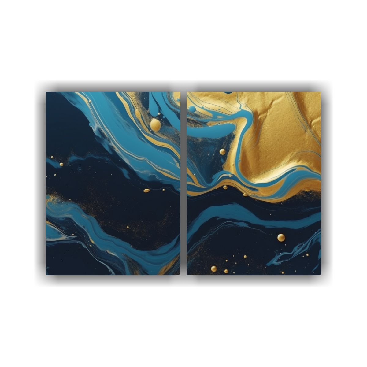 GENERICO - Fondo Contemporáneo Con Remolinos Líquidos En 100x75 Cm