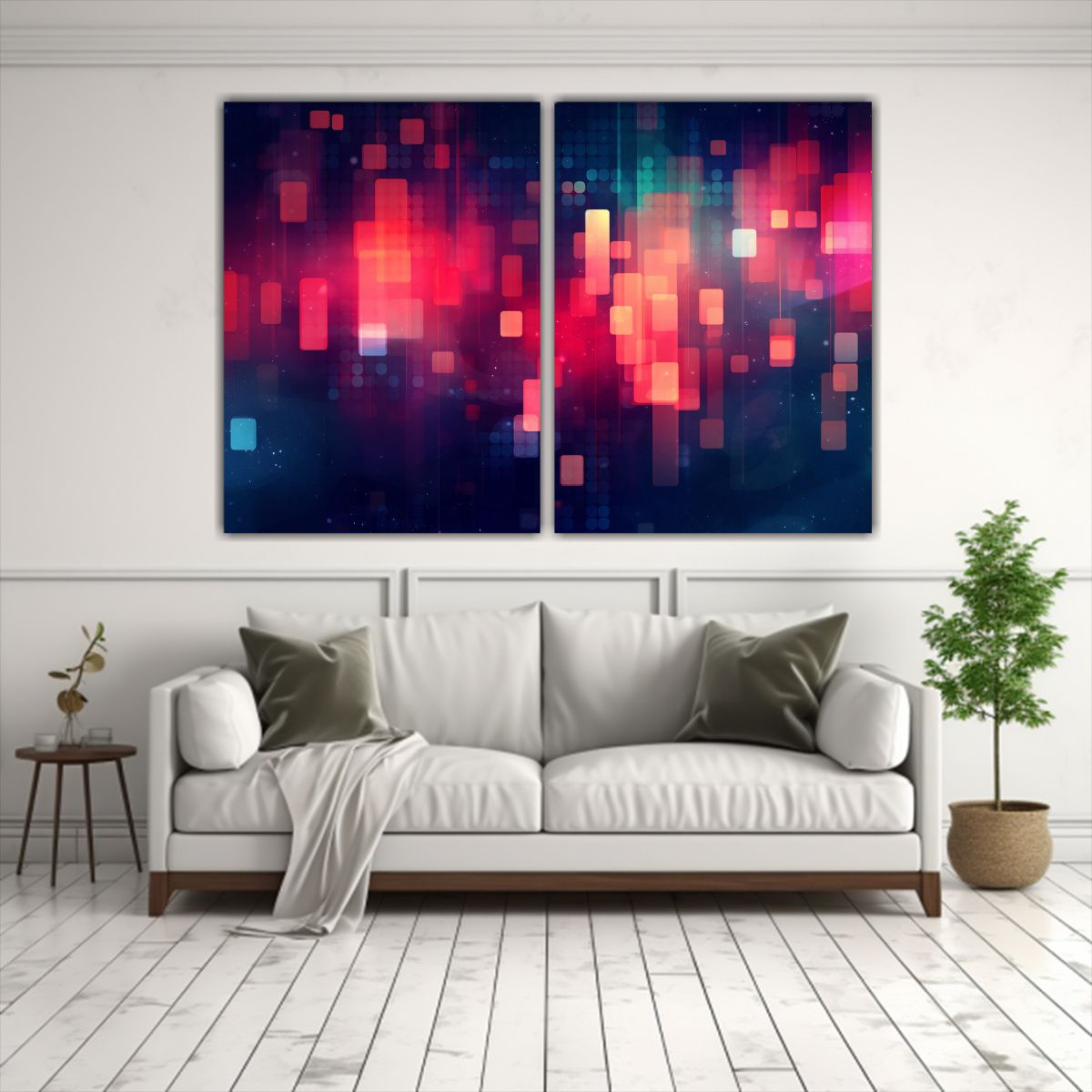 GENERICO - Fondo Abstracto Geométrico Con Muchas Formas Y 100x65 Cm