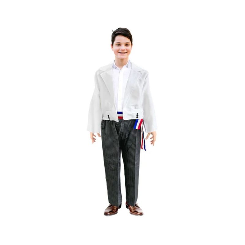GENERICO - Traje Huaso Elegante Blanco 1 Unidad