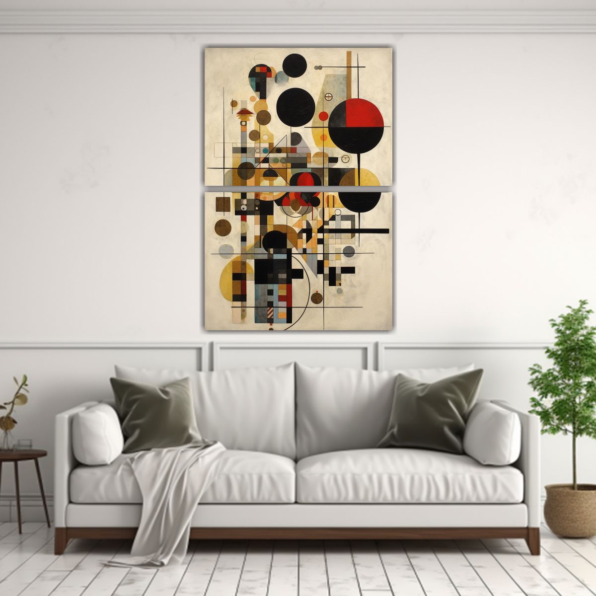 GENERICO - Cuadros Abstractos Geométricos En Colores Vivos 50x80 Cm