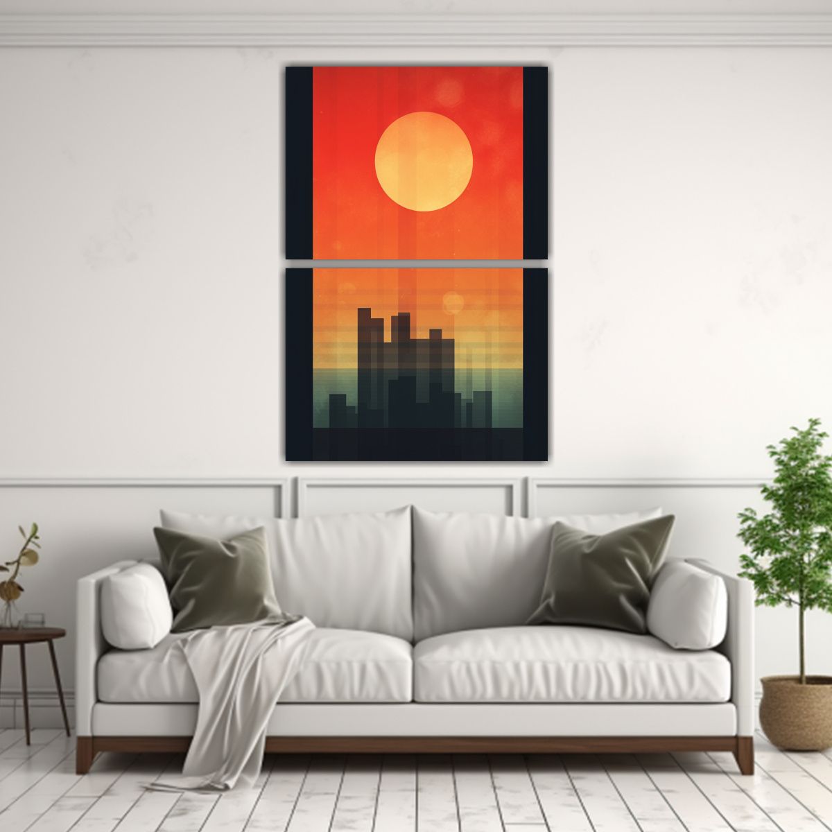 GENERICO - Pinturas Decorativas De Atardecer Minimalista En 65x100 Cm