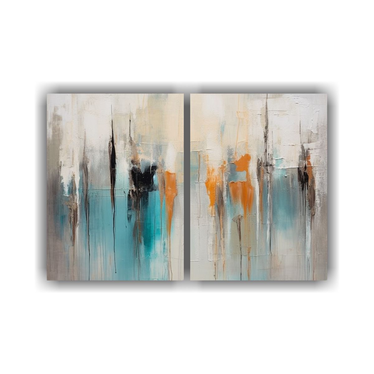 GENERICO - Conjunto 2 Telas Bastidor Alta Calidad Arte 100x75 Cm