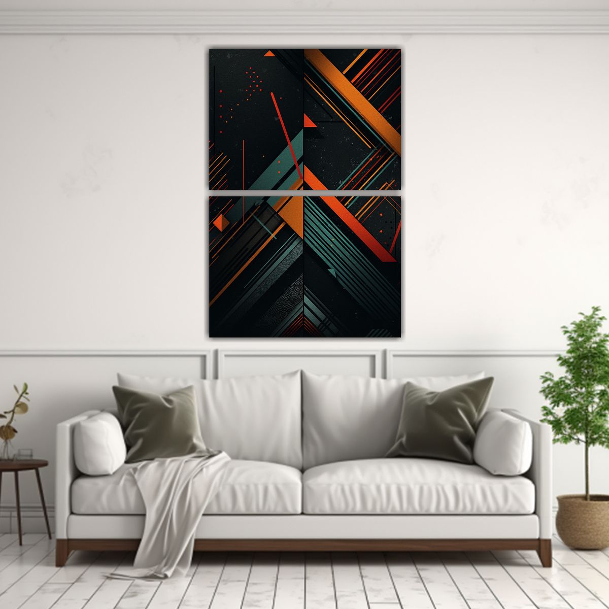 GENERICO - Pinturas Decorativas Estilo Geométrico 60x80 Cm