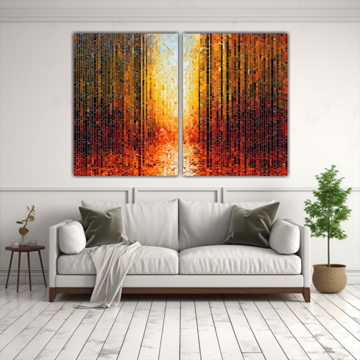 GENERICO - Crea Diseño Abstracto Pixelado Que Borra Línea 100x75 Cm