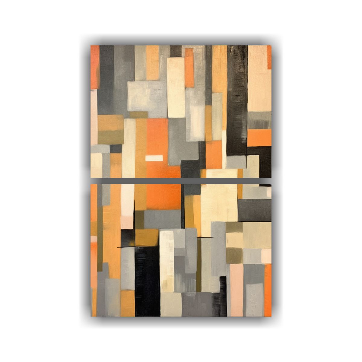 GENERICO - Set 2 Lienzos Inspiración Living Pintura 75x100 Cm