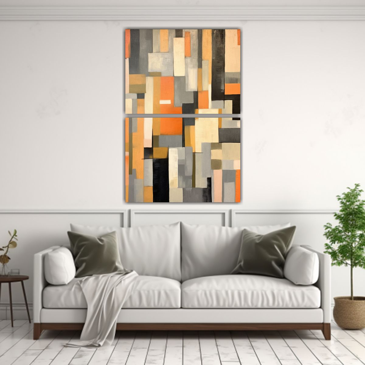 GENERICO - Set 2 Lienzos Inspiración Living Pintura 75x100 Cm