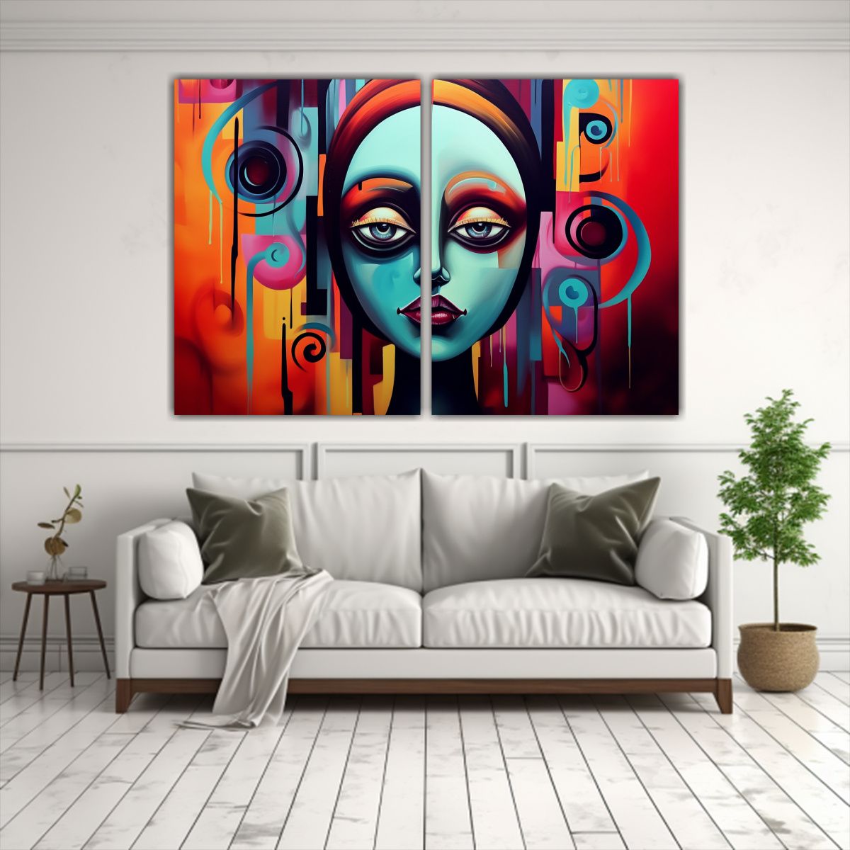 GENERICO - Cuadro Decorativo Moderno Líneas Sutiles 100x75 Cm