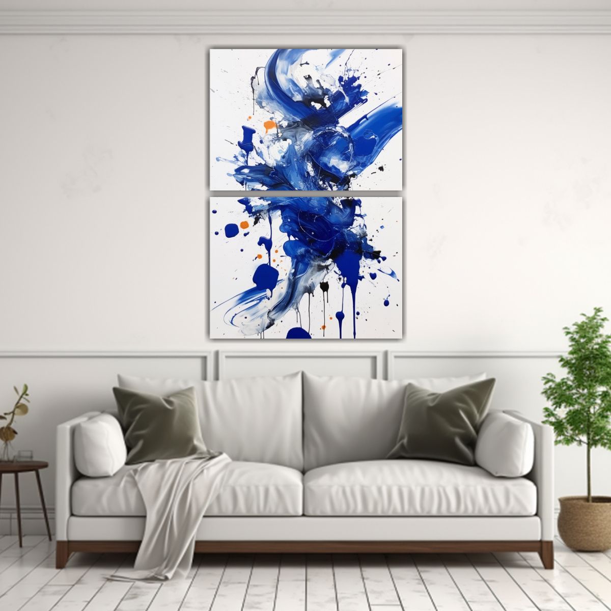 GENERICO - Conjunto De 2 Lienzos De Tela Con Diseño De 50x80 Cm