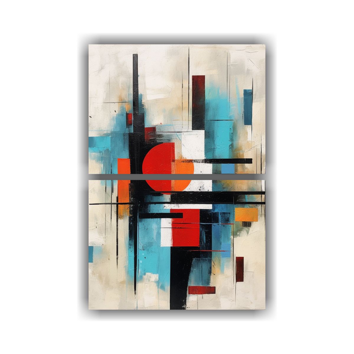 GENERICO - Pinturas Abstractas Suprematismo Movimiento 75x100 Cm