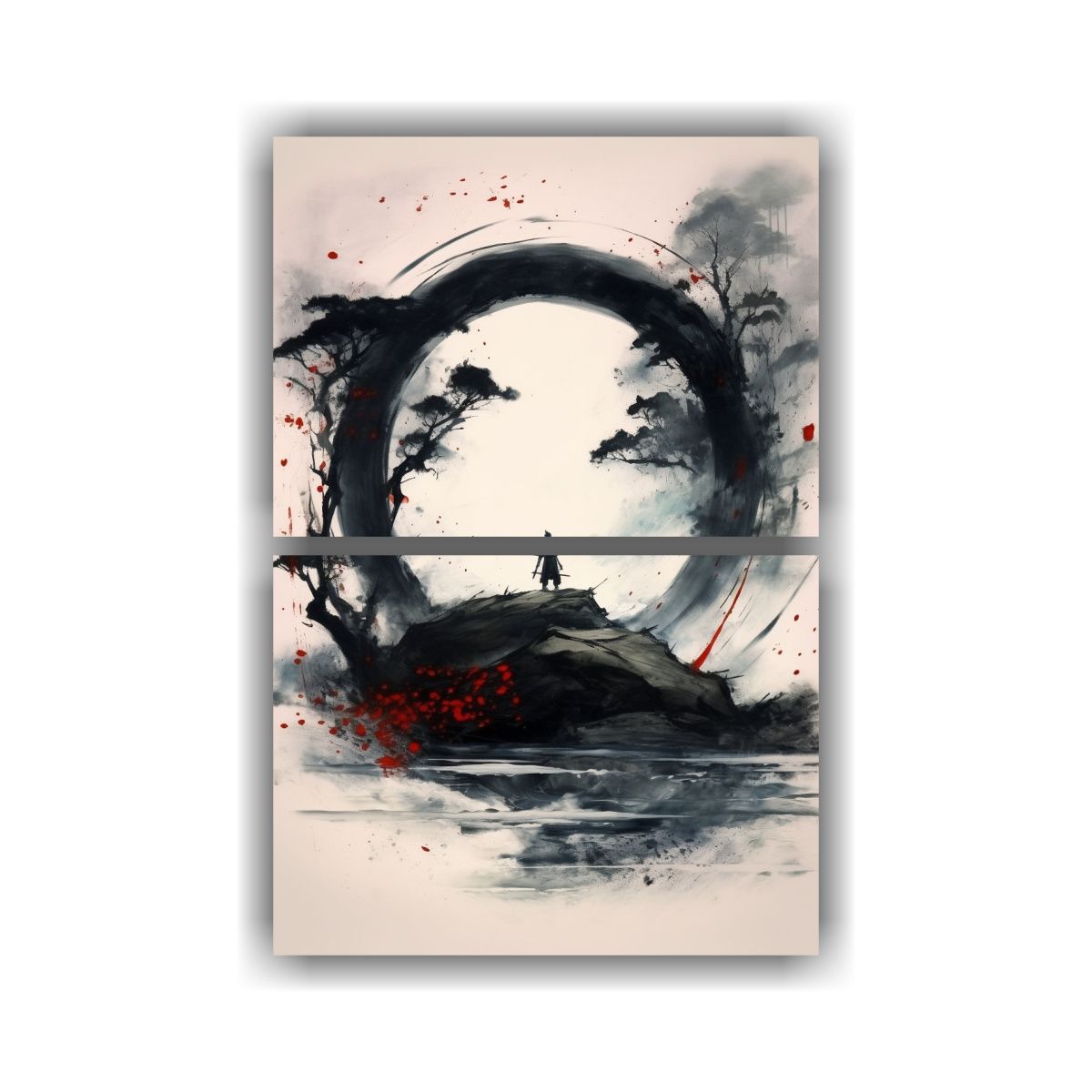 GENERICO - Conjunto 2 Telas En Bastidor Vision Paisaje 75x100 Cm