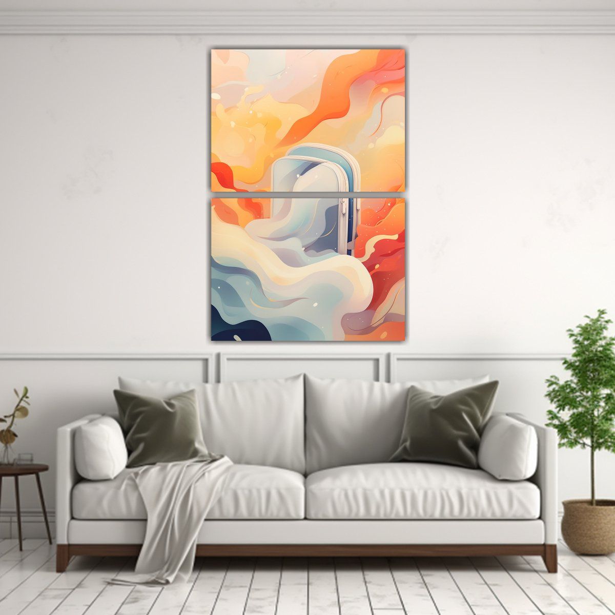 GENERICO - Pintura Abstracta Estilo ZenAmy Sol Con Estampado 60x80 Cm