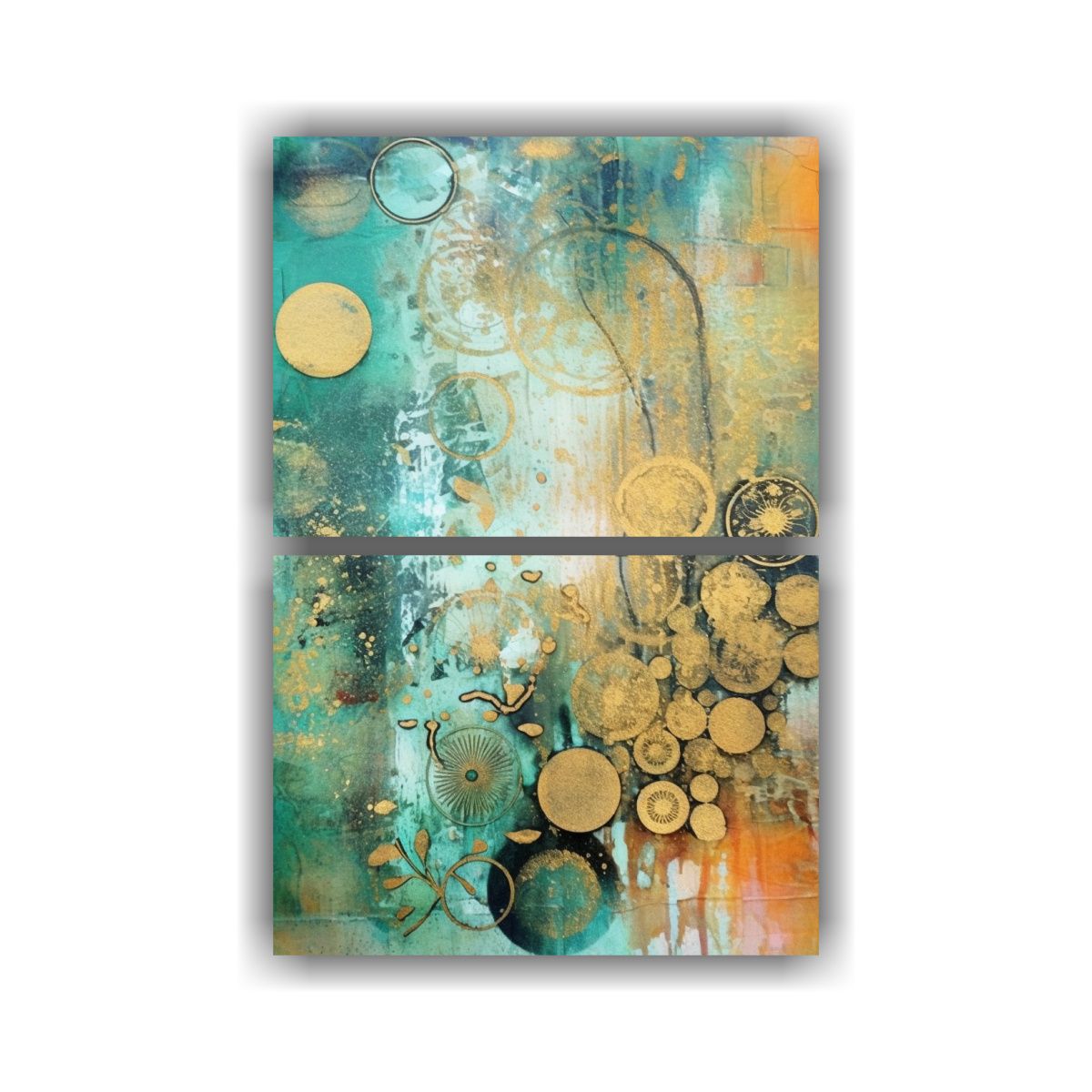 GENERICO - Pinturas Abstractas Impactantes En Color Completo 120x160 Cm