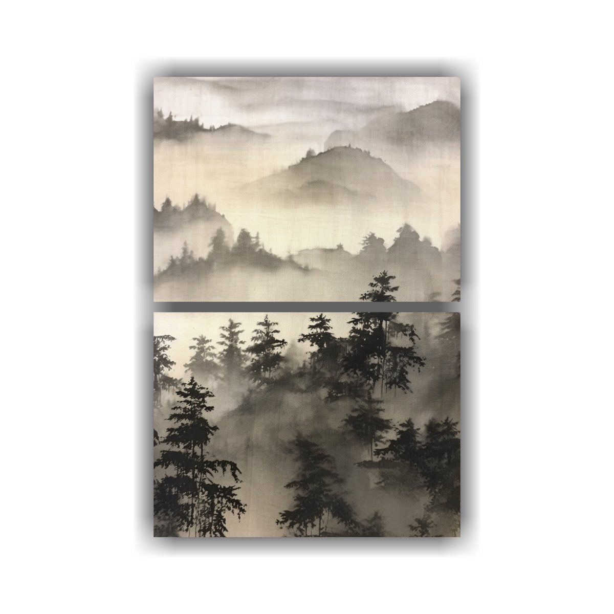 GENERICO - Cuadros Decorativos De árboles Y Nubes En Las 65x100 Cm