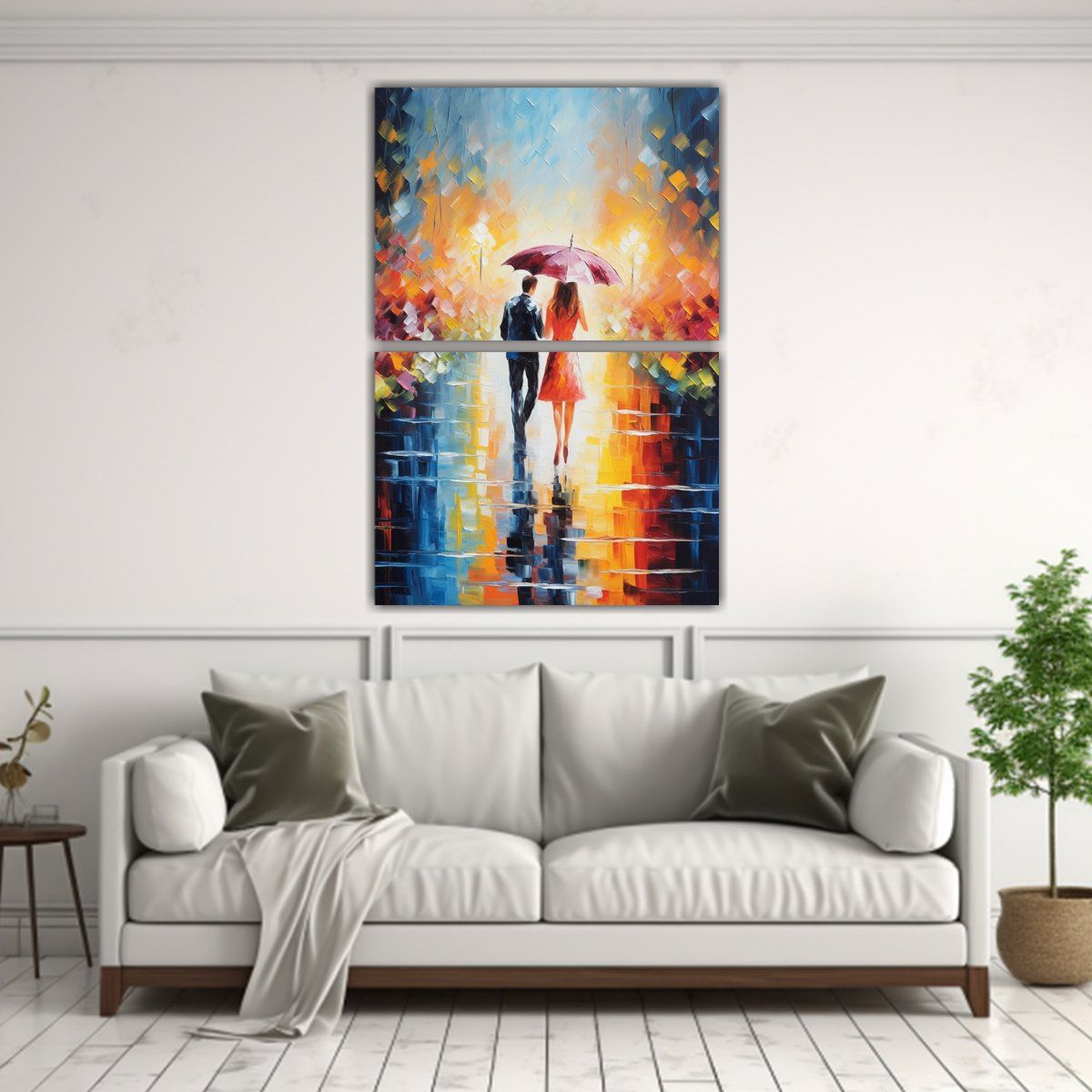 GENERICO - Díptico Abstracto Simetría Estilo Leonid Afremov 120x160 Cm