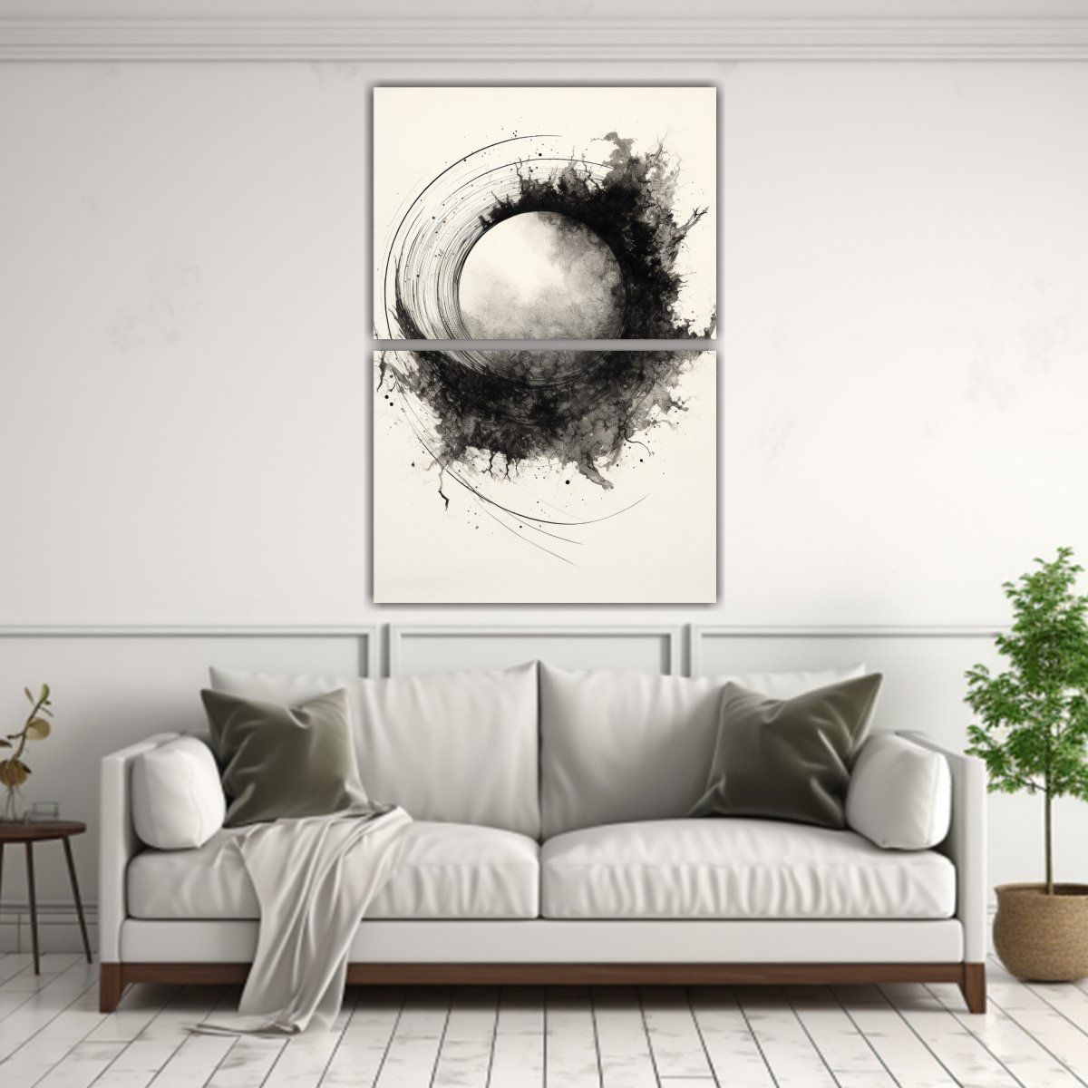 GENERICO - Dos Composiciones Abstractas Juveniles En Papel 50x80 Cm