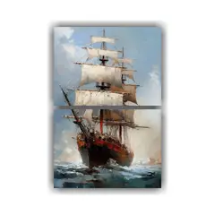 GENERICO - Paisaje épico De Barcos Altos Navegando Por El 75x100 Cm