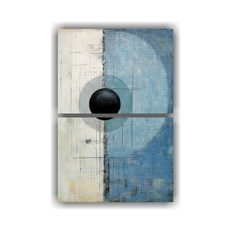 GENERICO - Cuadro Decorativo Personalidad Azul Con Círculo 65x100 Cm