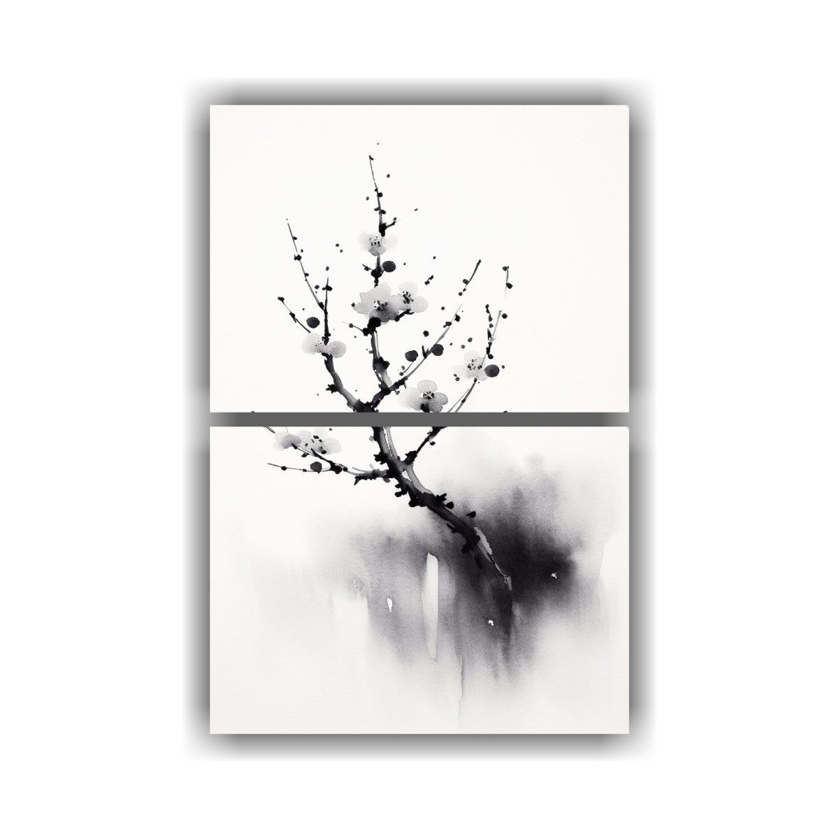 GENERICO - Conjunto 2 Lienzos Diseño Poder Pintura De Tinta 75x100 Cm