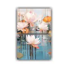 GENERICO - Pintura Abstracta De Relieve Conceptual De Flores 65x100 Cm