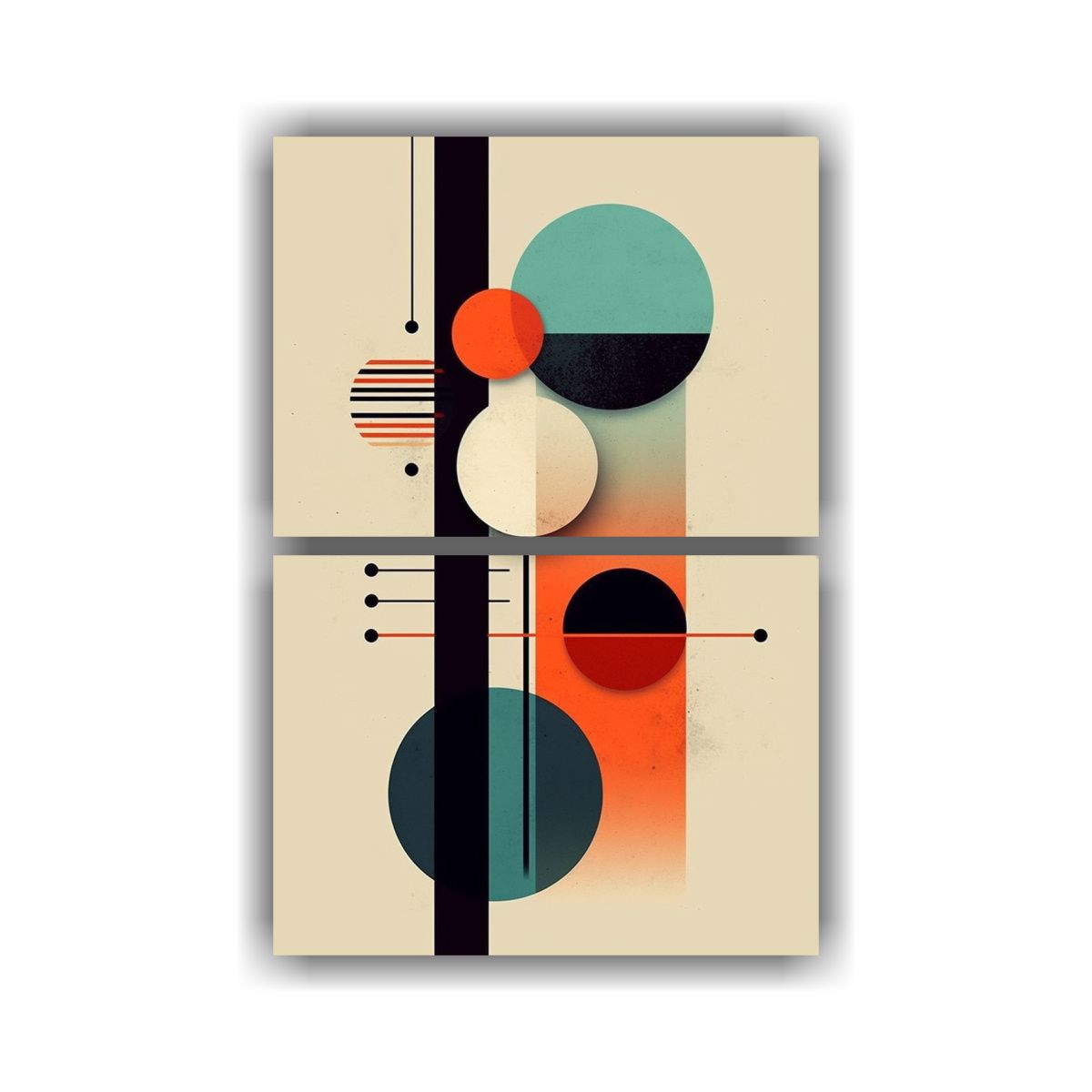 GENERICO - Conjunto 2 De Lienzos Con Diseño Llamativo De 50x80 Cm