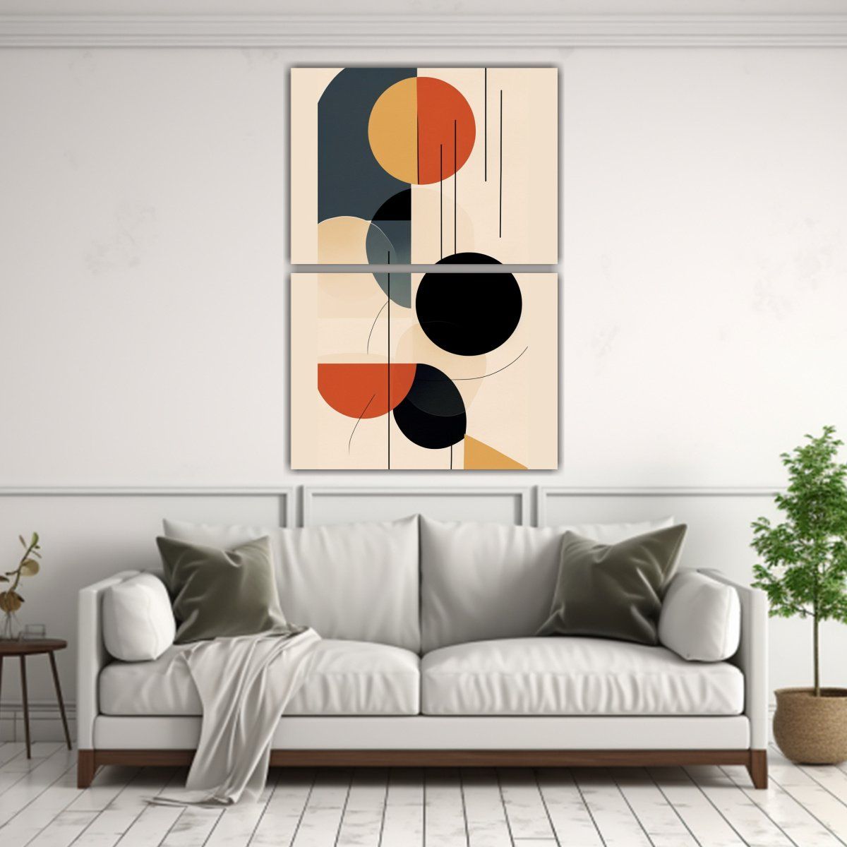 GENERICO - Set 2 Cuadros De Composiciones Horizontales 75x100 Cm