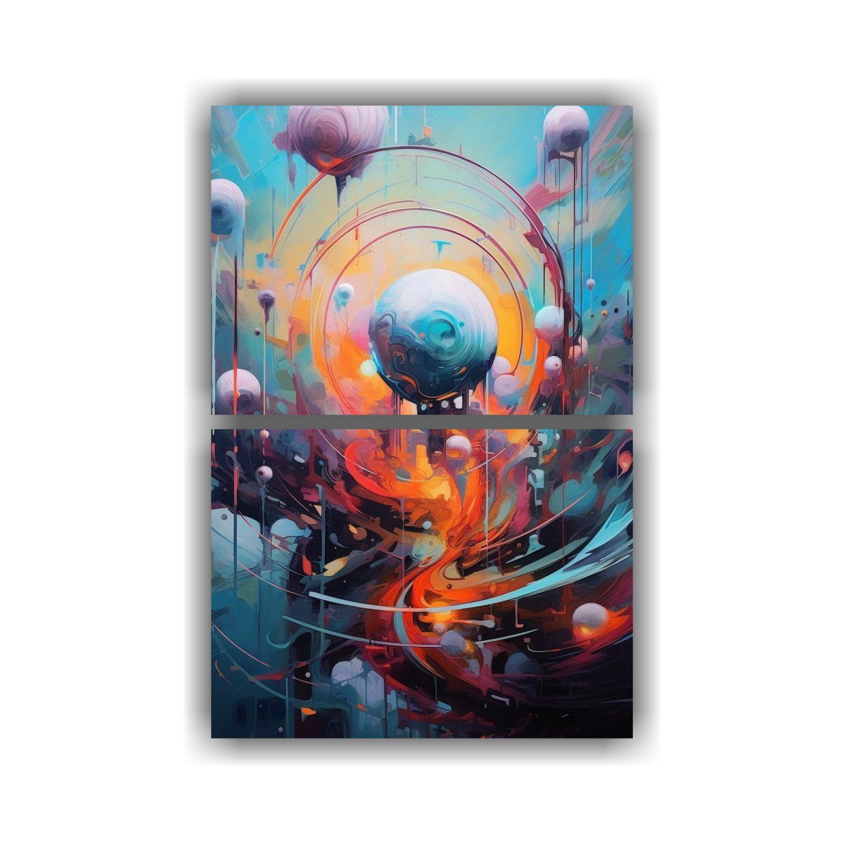 GENERICO - Pintura Decorativa Dos Artes Abstracción 50x80 Cm