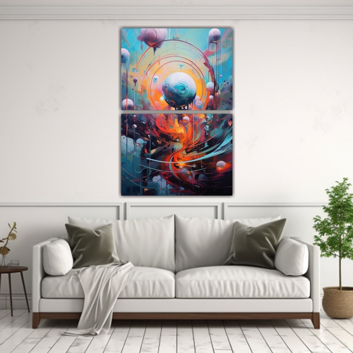 GENERICO - Pintura Decorativa Dos Artes Abstracción 50x80 Cm