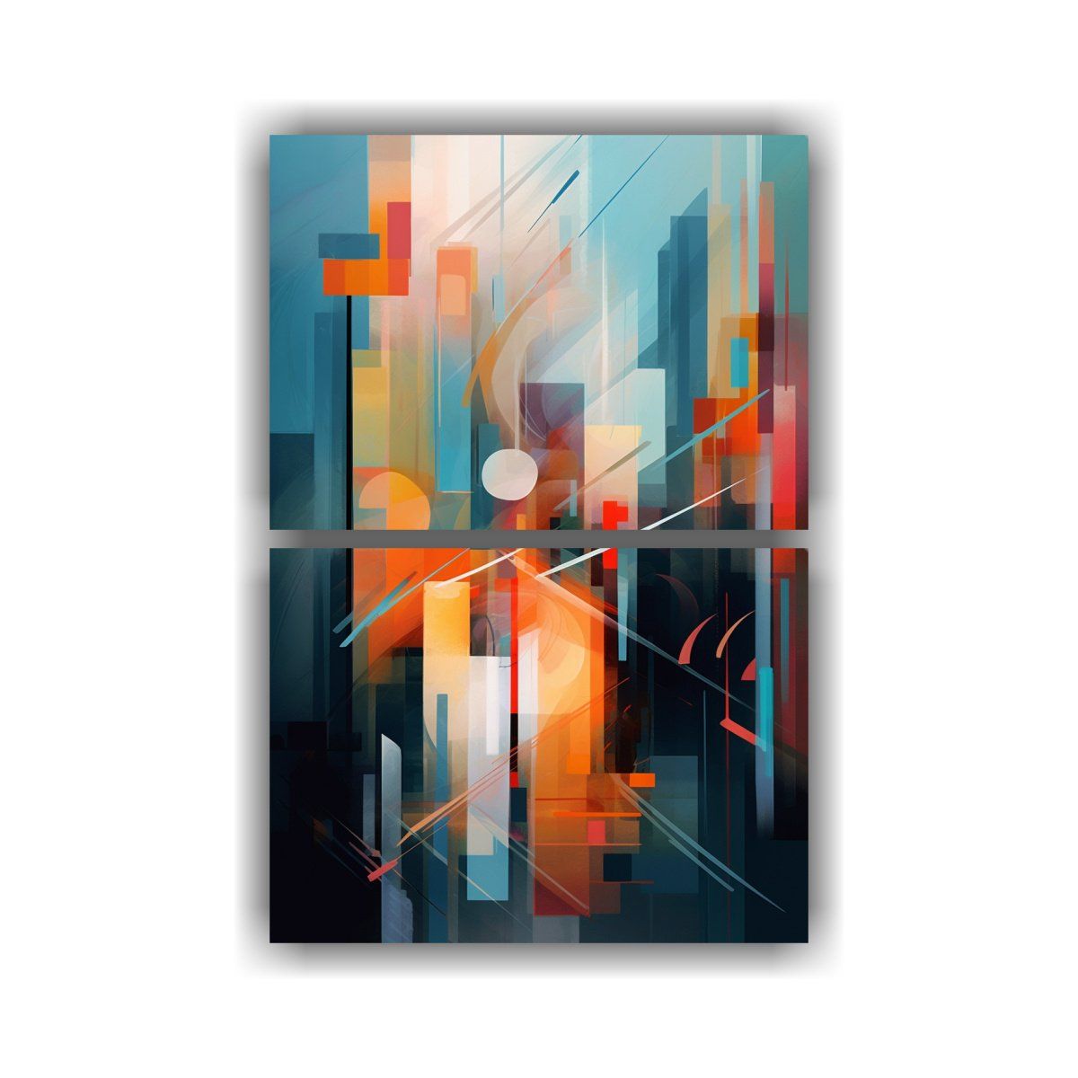 GENERICO - Pintura Abstracta Con Elementos Brillantes Y 75x100 Cm