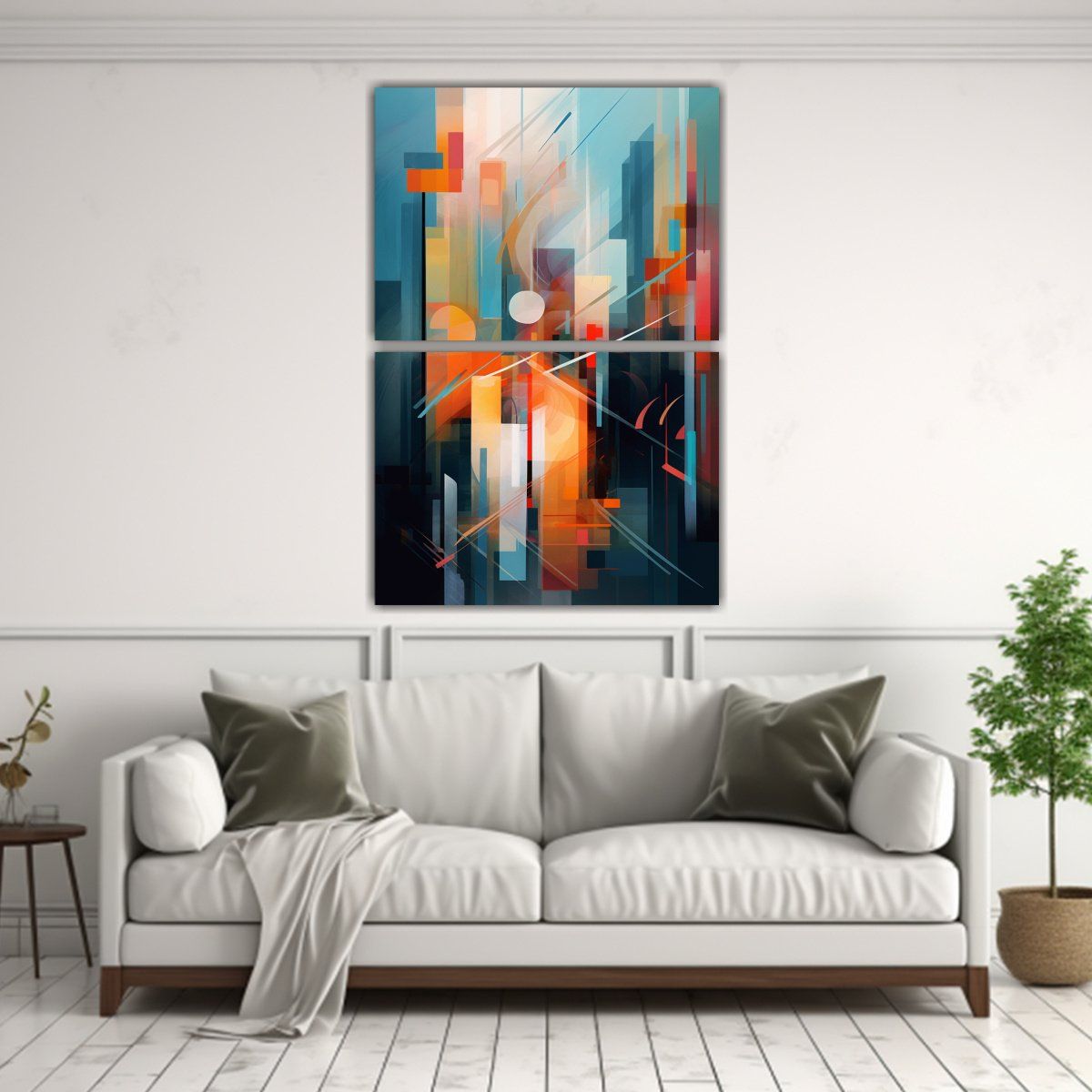 GENERICO - Pintura Abstracta Con Elementos Brillantes Y 50x80 Cm