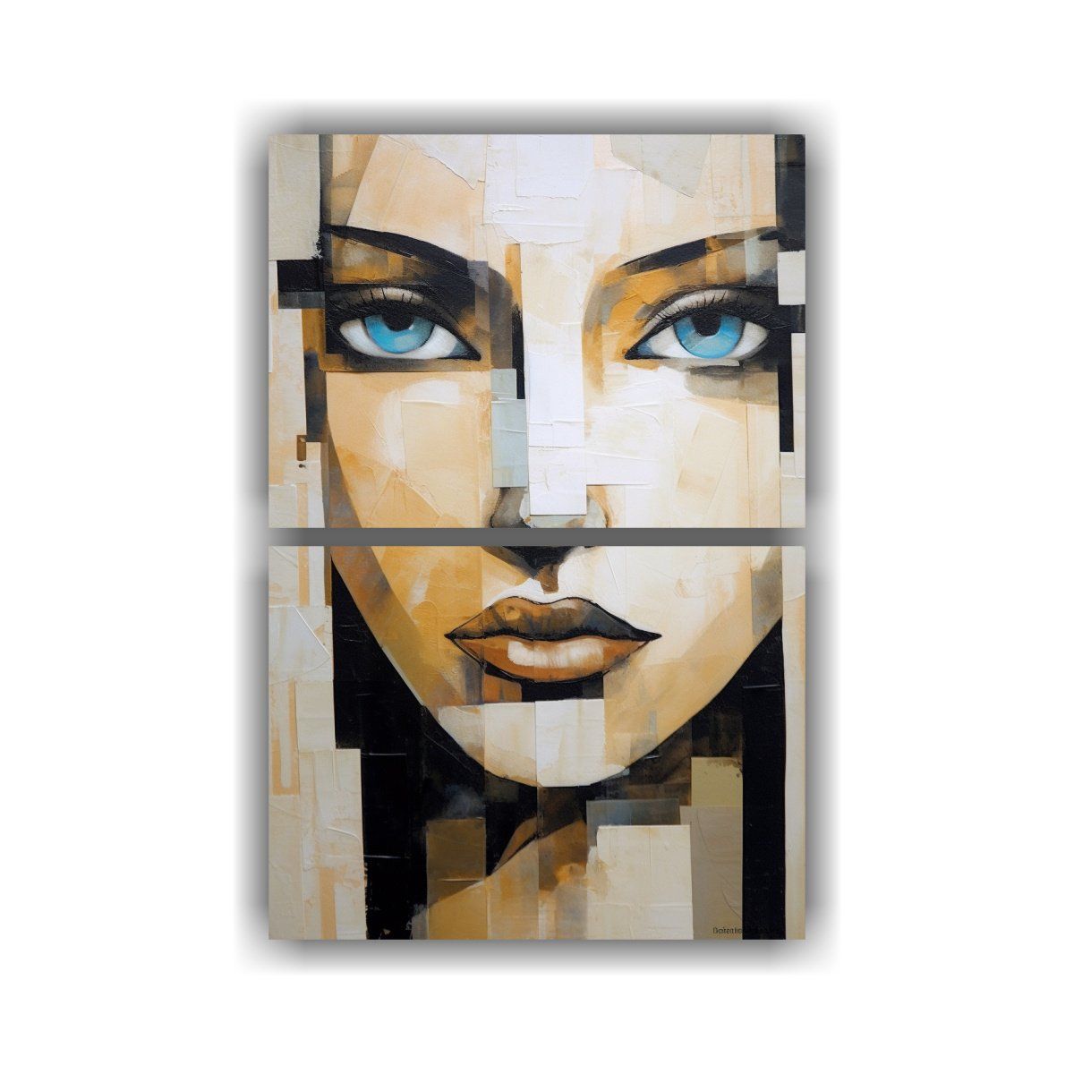 GENERICO - Cuadro Creativa Enigmática Retrato De Mujer 60x80 Cm