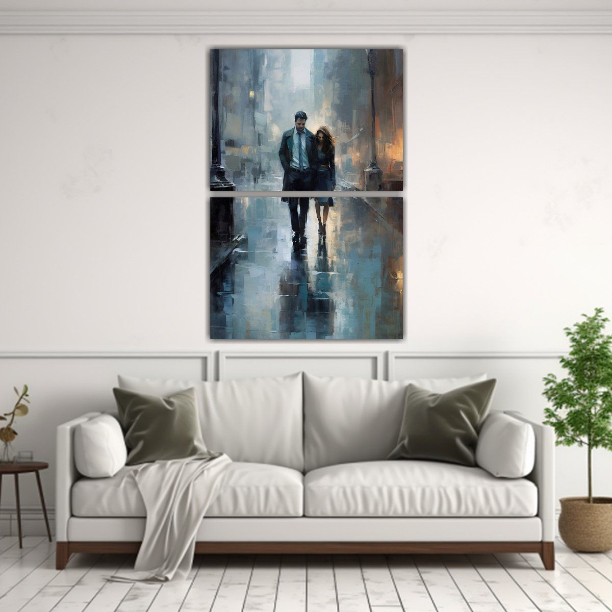 GENERICO - Pintura Al óleo Impresionista De Dos Personas 75x100 Cm