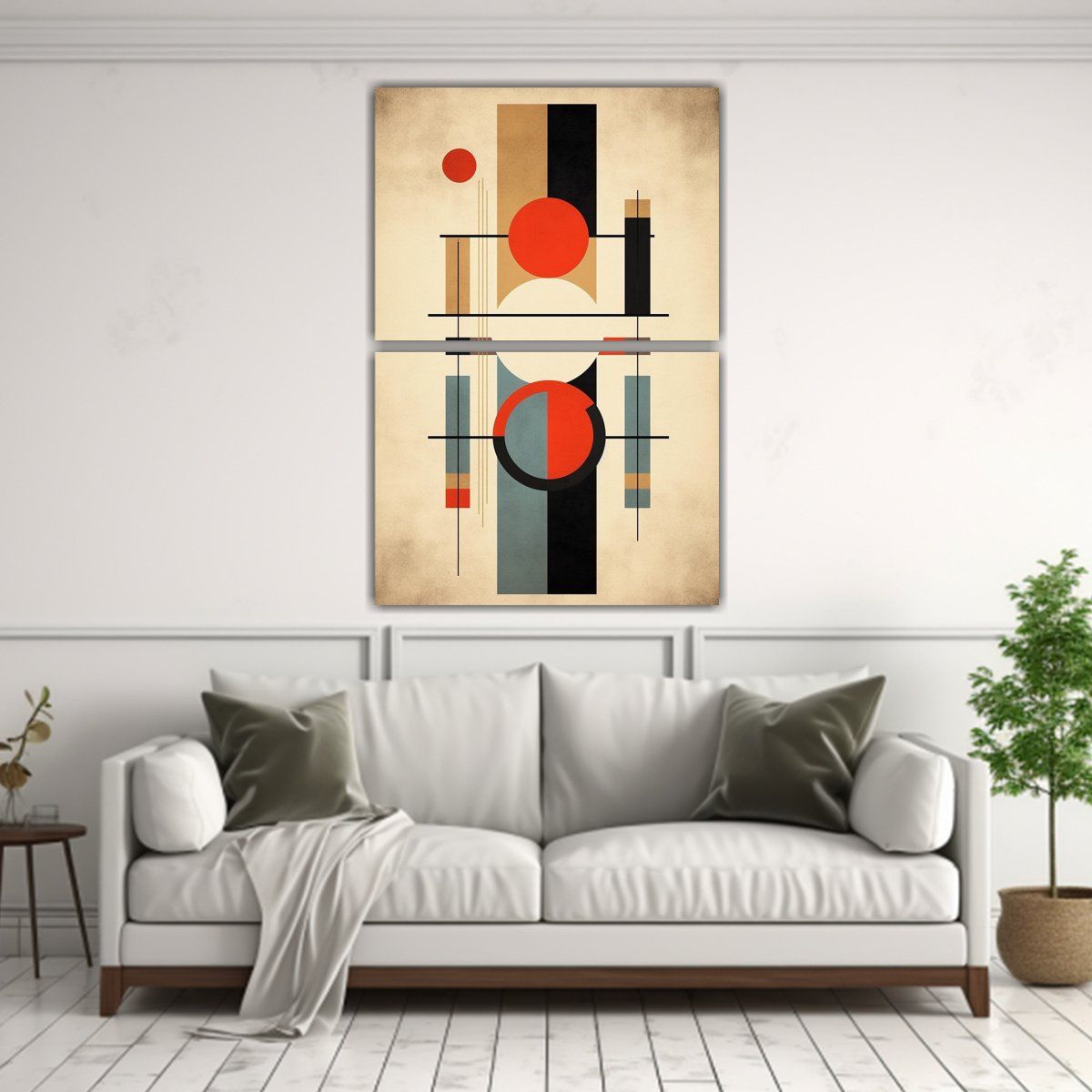 GENERICO - Dos Composiciones Patron Intenso Calma Arte 65x100 Cm