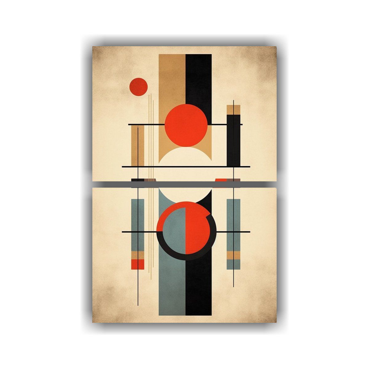 GENERICO - Dos Composiciones Patron Intenso Calma Arte 60x80 Cm
