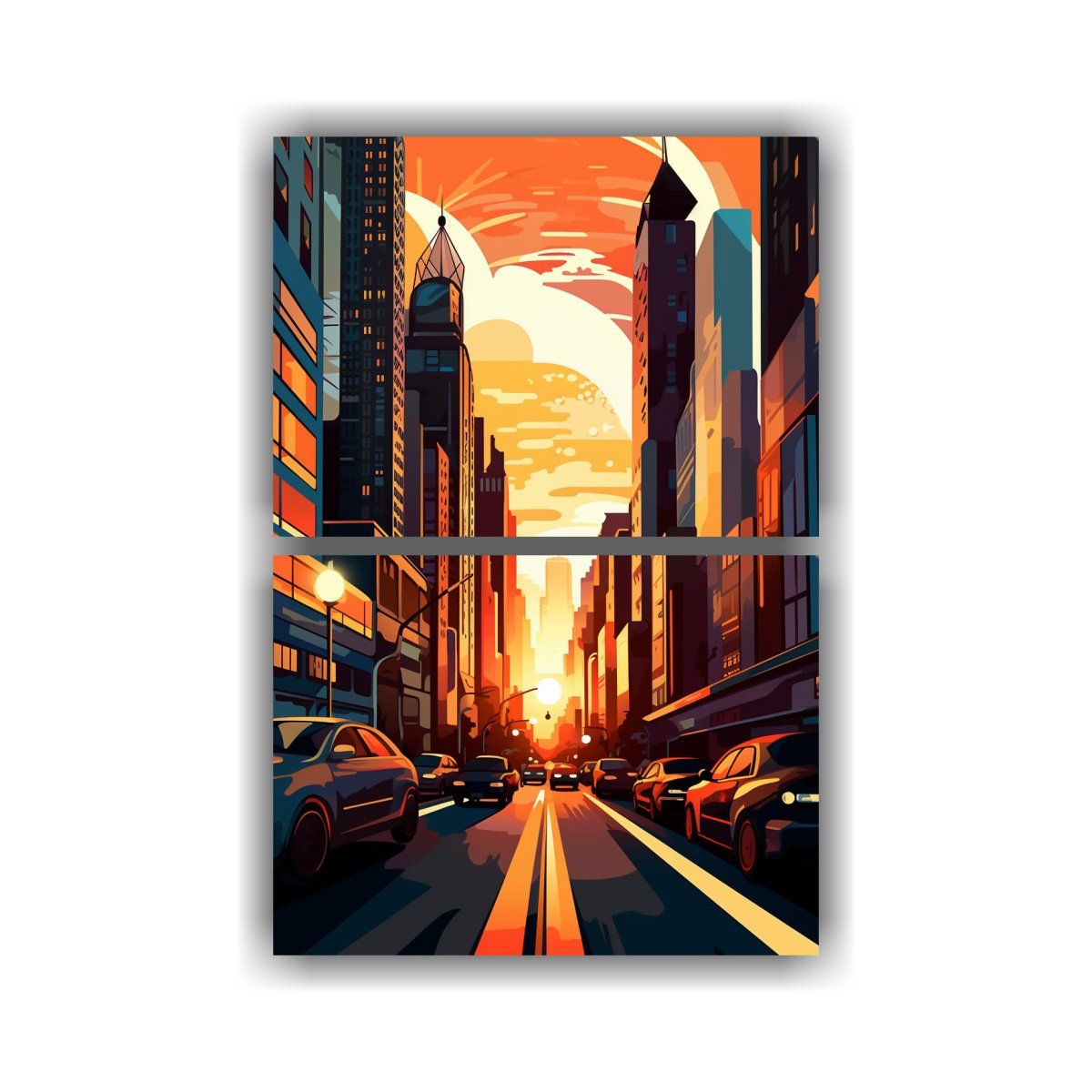 GENERICO - Set 2 Lienzos De Tela Belleza Inspiradora PROMPT 50x80 Cm