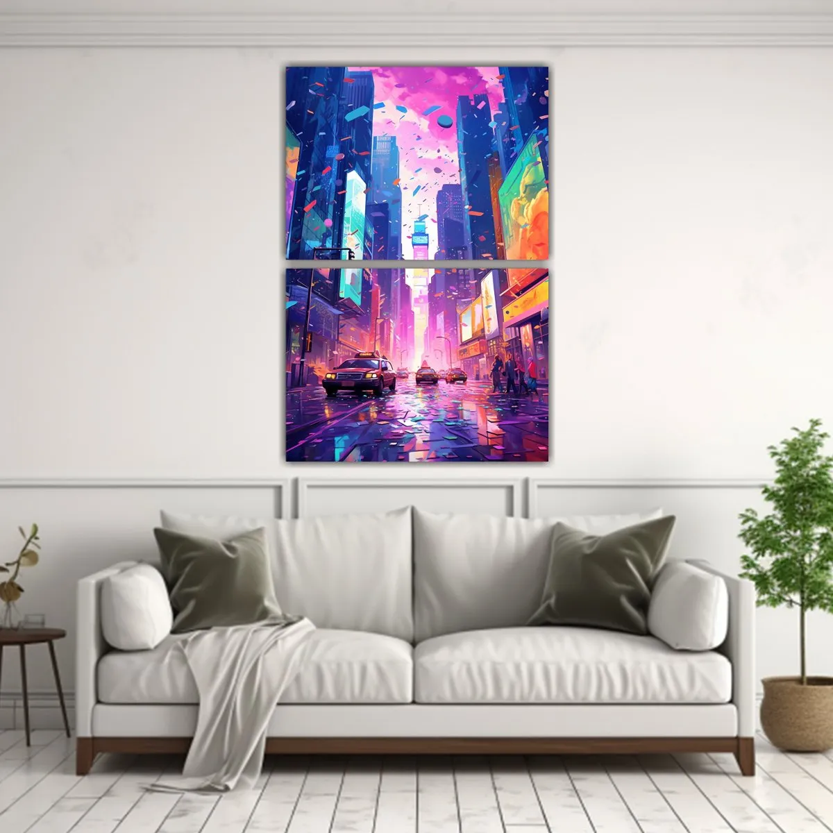 GENERICO - Cuadros Concepto New York Arte En Lienzo Estilo 50x80 Cm