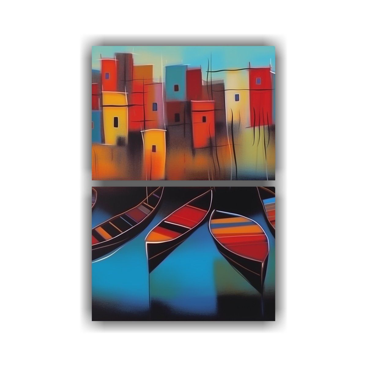 GENERICO - Cuadros De Arte Urbano Dos Cuadros Imagen 50x80 Cm