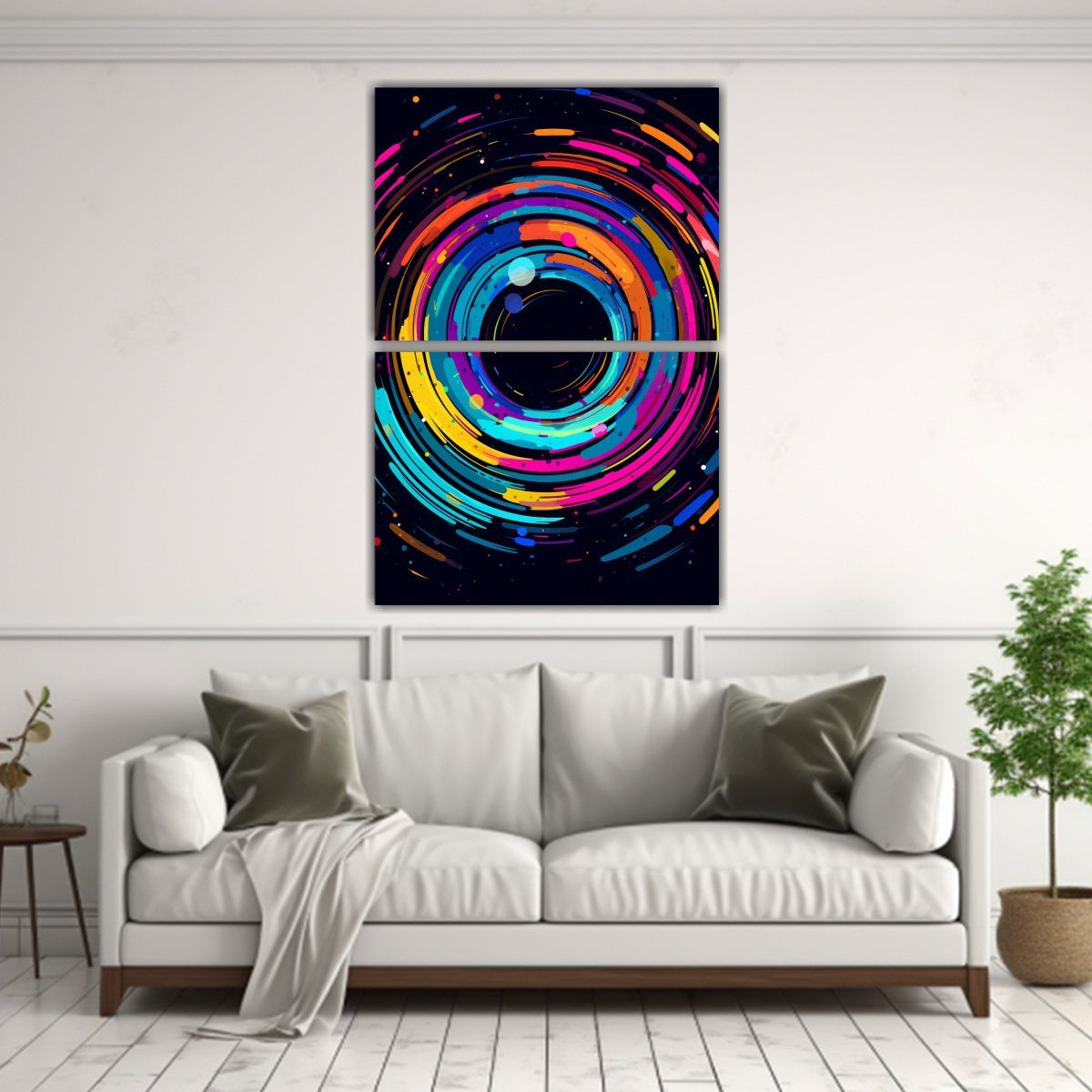 GENERICO - Díptico Tela Sublimada Arte Gráfico Splash 75x100 Cm