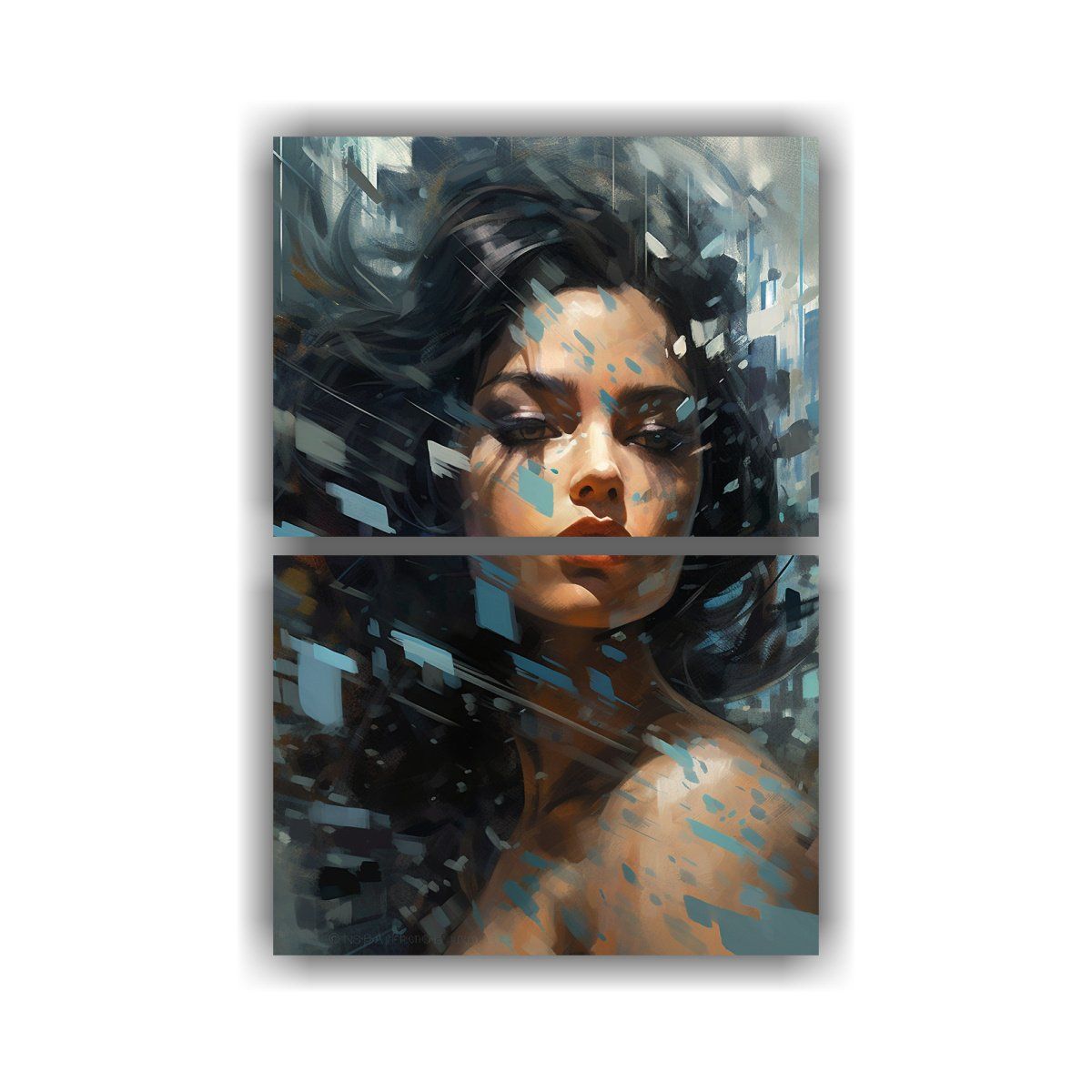 GENERICO - Pinturas Decorativas Set 2 Lienzos De Tela 65x100 Cm