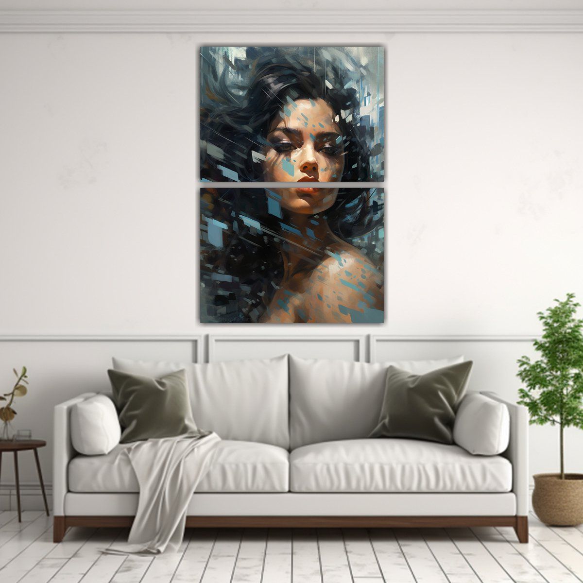 GENERICO - Pinturas Decorativas Set 2 Lienzos De Tela 65x100 Cm