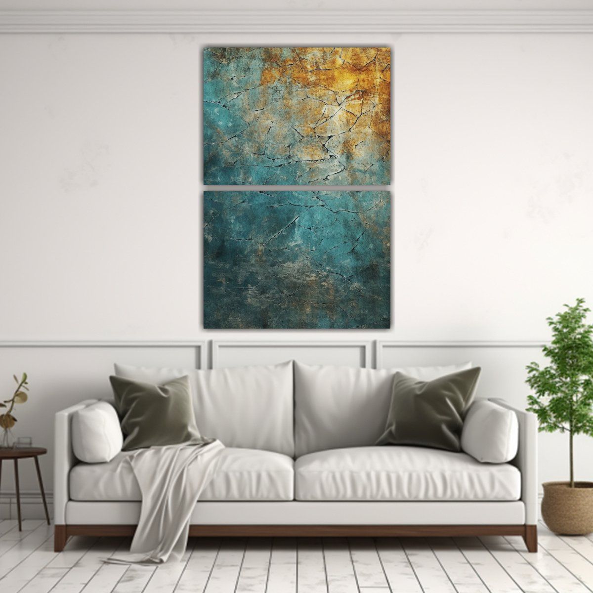 GENERICO - Artes Vintage Resistentes Con Textura Grunge 60x80 Cm