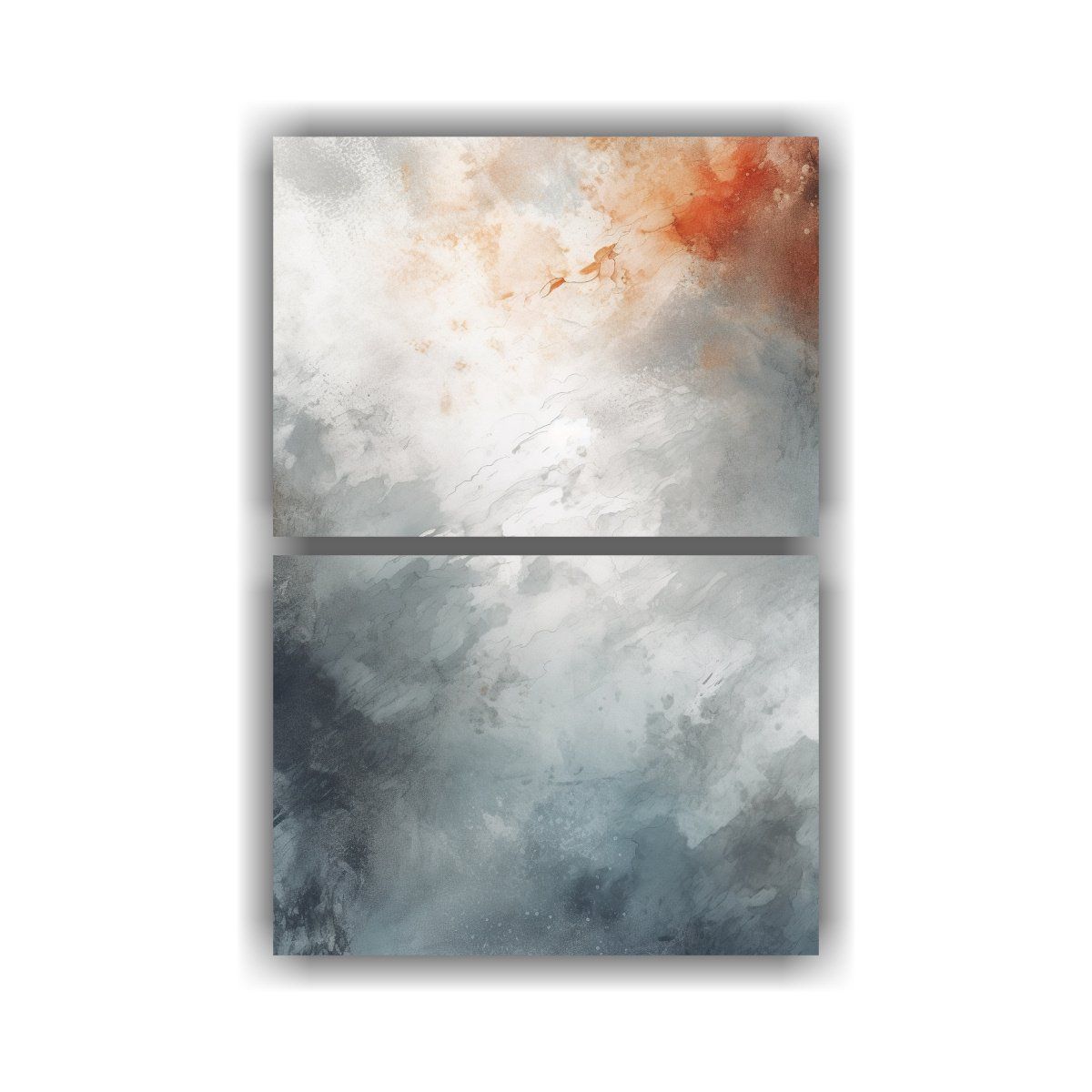 GENERICO - Pinturas De Pared Inspiración Acuarela Gris 60x80 Cm