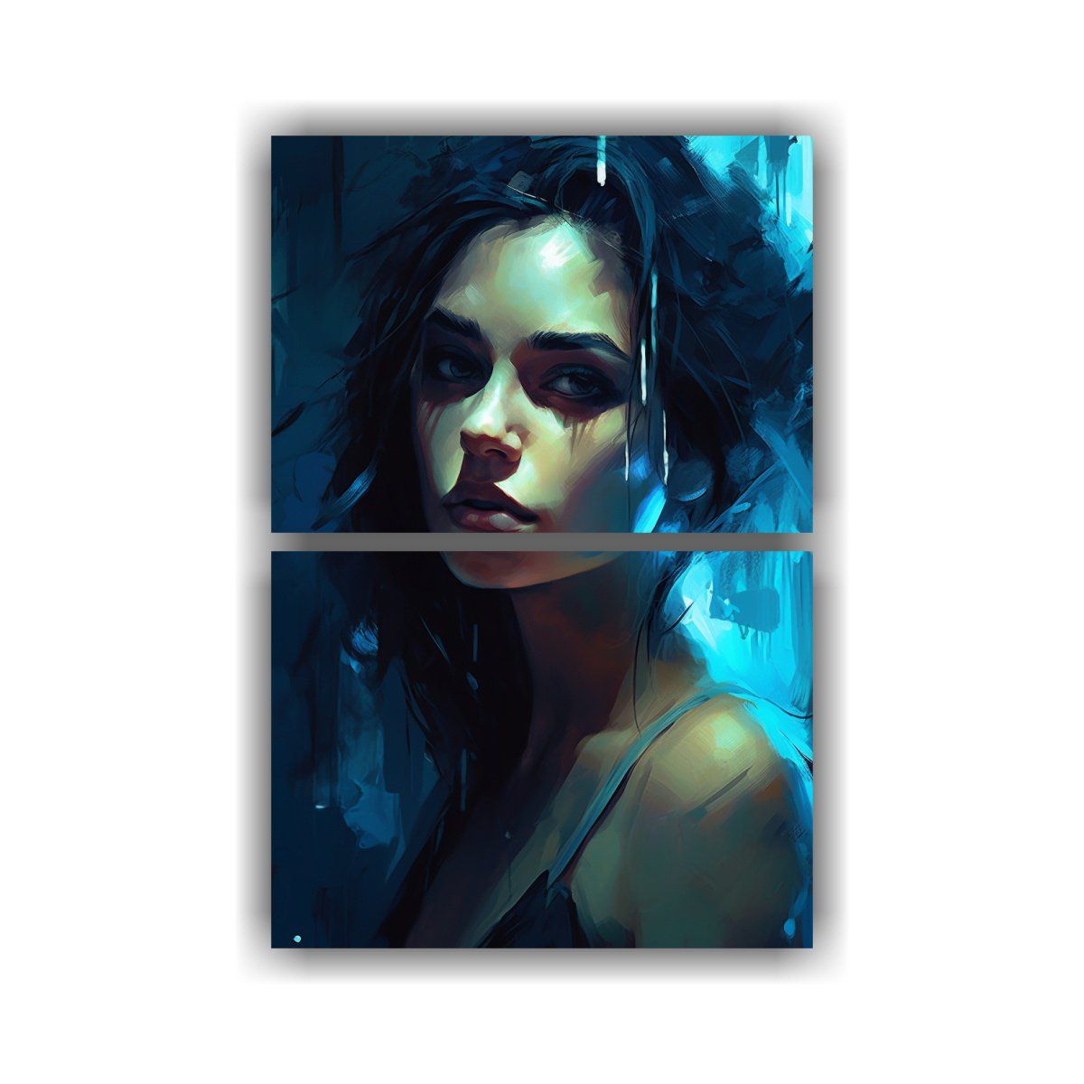 GENERICO - Pintura Abstracta Intensidad Digital 50x80 Cm