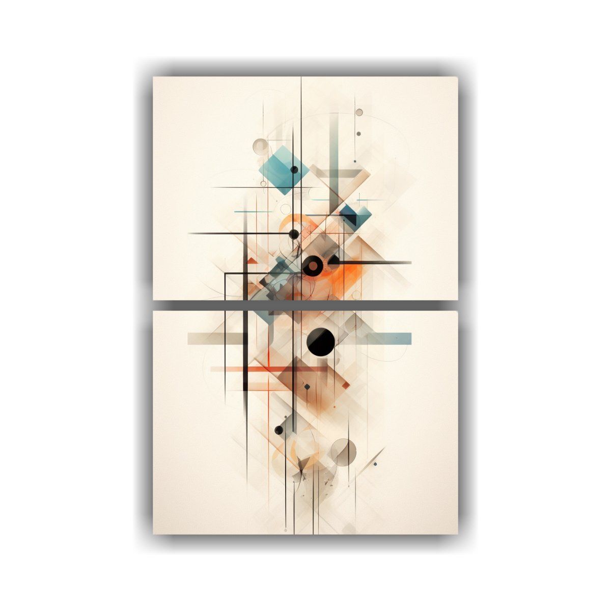 GENERICO - Cuadro Concepto Armonía Cromática Abstracta De 60x80 Cm